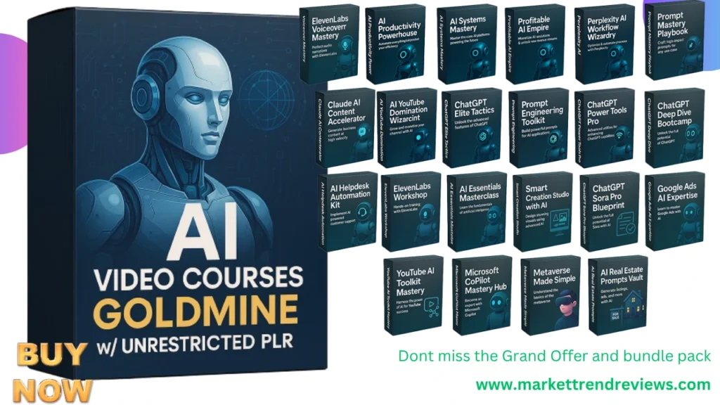 AI Video Courses Goldmine w/ Unrestricted PLR 4 AI Video Courses Goldmine PLR Review